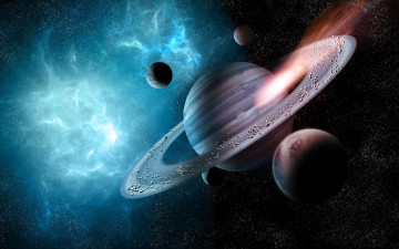Картинка космос арт вселенная планеты звёзды созвездия