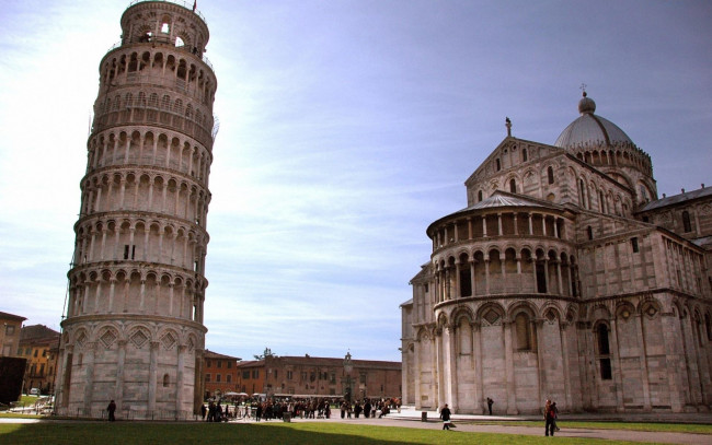Обои картинки фото города, пиза , италия, падающая, башня