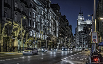 Картинка города мадрид+ испания улица вечер