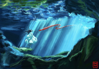 Картинка аниме mo+dao+zu+shi лань ванцзи озеро змея