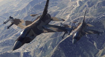 Картинка авиация боевые самолёты полет пара истребители