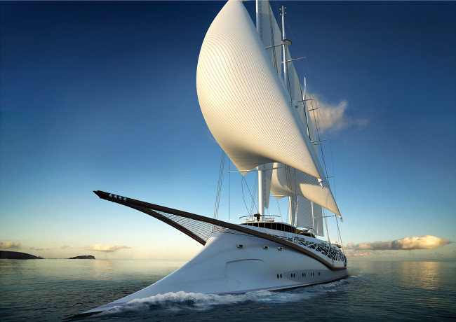 Обои картинки фото phoenicia, sailing, yacht, concept, by, igor, lobanov, корабли, Яхты, яхта, финикия