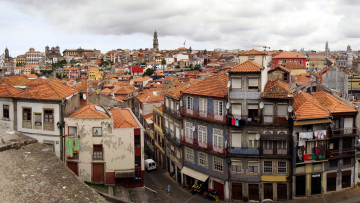 обоя города, порту , португалия, панорама