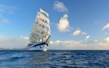 Картинка корабли парусники паруса океан корабль ветер