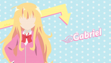 Картинка аниме gabriel+dropout взгляд фон девушка