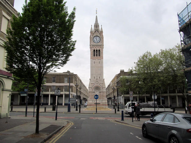 Обои картинки фото clock tower, gravesend, kent, uk, города, - улицы,  площади,  набережные, clock, tower