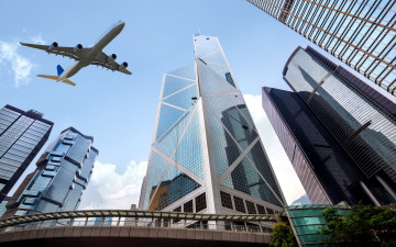 обоя банк китая башня,  гонконг, города, гонконг , китай, мегаполис, авиакомпания, бизнес-концепции, гонконг, небоскребы, современная, архитектура, банк, китая, башня
