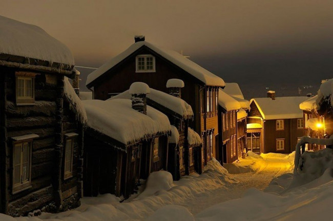 Обои картинки фото города, - улицы,  площади,  набережные, город, здание, улица, зима, снег, дом, фонари
