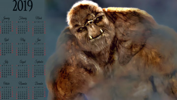 Картинка календари фэнтези монстр существо