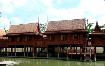 Картинка таиланд города здания дома дом на воде