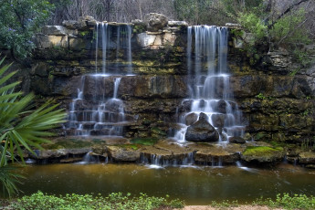 Картинка природа водопады artificial zilker botanical texas