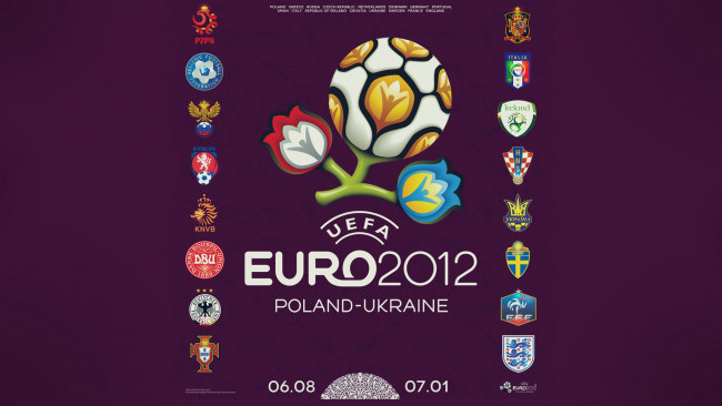 Обои картинки фото спорт, логотипы, турниров, euro, 2012, poland, ukraine