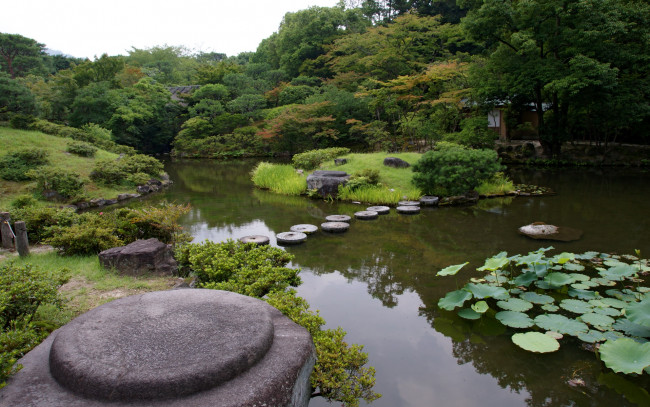 Обои картинки фото isuien, garden, nara, japan, природа, парк