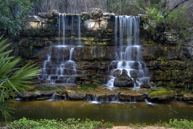 Обои картинки фото природа, водопады, artificial, zilker, botanical, texas
