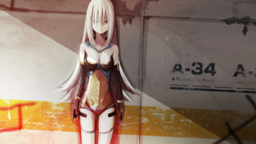Картинка аниме weapon blood technology девушка hazfirst длинные волосы
