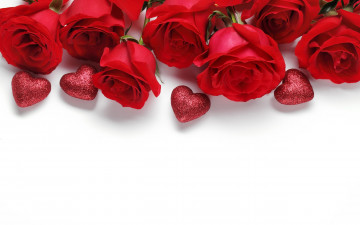 Картинка праздничные день+святого+валентина +сердечки +любовь сердечки красные розы