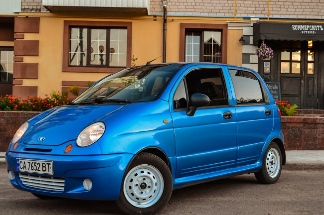 Обои картинки фото daewoo matiz, автомобили, daewoo, matiz, автомобиль, синий