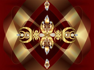 Картинка 3д+графика абстракция+ abstract golden design pattern bowtie deep rose