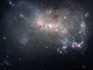 Картинка ngc 4449 космос галактики туманности