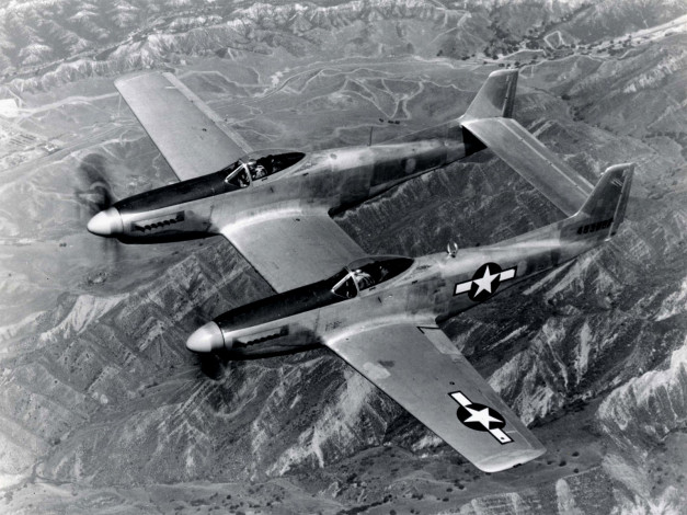 Обои картинки фото авиация, боевые, самолёты, north american f-82 twin mustang