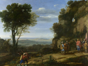 Картинка клод лоррен пейзаж давидом тремя героями рисованные claude lorrain