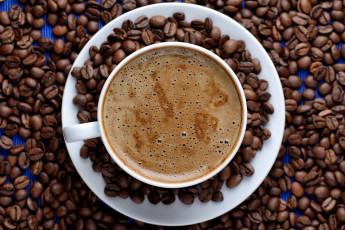 Картинка еда кофе +кофейные+зёрна зерна напиток чашка