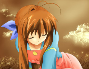 Картинка аниме air фон взгляд девушка