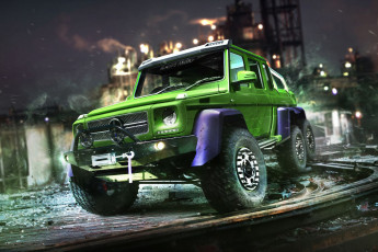 Картинка автомобили виртуальный+тюнинг mercedes-benz g63 amg 6x6 the hulk халк