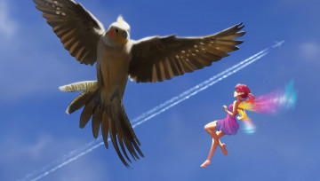 Картинка аниме животные +существа фея птица