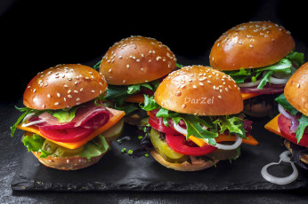 Картинка еда бутерброды +гамбургеры +канапе овощи булочки гамбургеры ветчина
