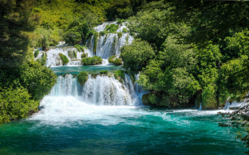 Картинка природа водопады хорватия вода водопад