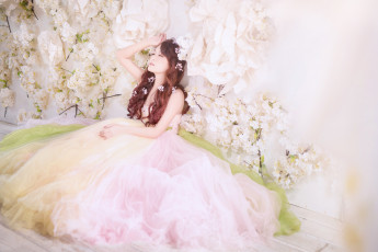 Картинка девушки -unsort+ невесты невеста девушка платье прическа цветы