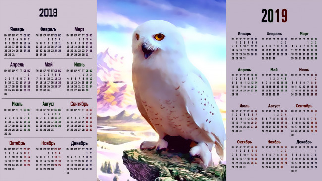 Обои картинки фото календари, рисованные,  векторная графика, птица, взгляд, г, о