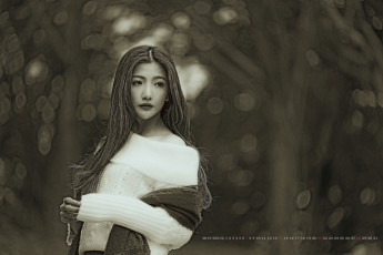 Картинка календари компьютерный+дизайн 2019 calendar девушка азиатка свитер женщина