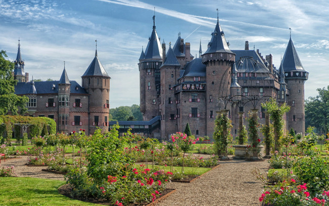 Обои картинки фото de haar castle, utrecht, netherlands, города, замки нидерландов, de, haar, castle