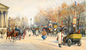 Картинка boulevard des capucines рисованные живопись paris anna palm de rosa france