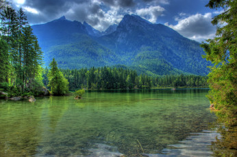 Картинка германия бавария природа реки озера река горы лес