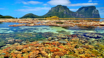 Картинка lord howe island coral lagoon природа тропики лагуна остров океан кораллы