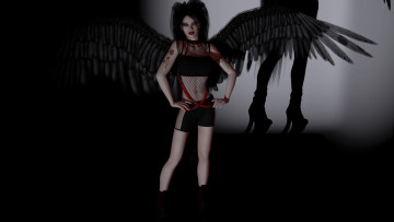 Картинка 3д графика fantasy фантазия девушка крилья