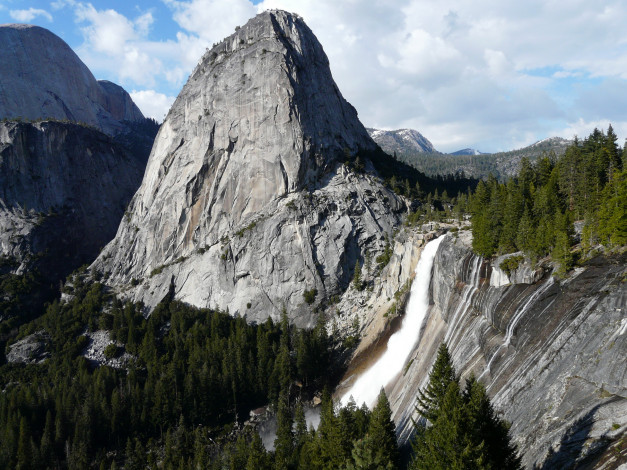 Обои картинки фото nevada, fall, yosemite, national, park, usa, california, природа, горы, водопад