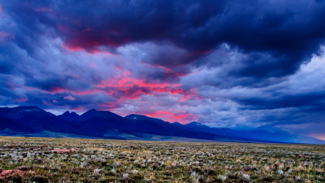 Обои картинки фото colorado, природа, восходы, закаты, колорадо, горы, закат, облака