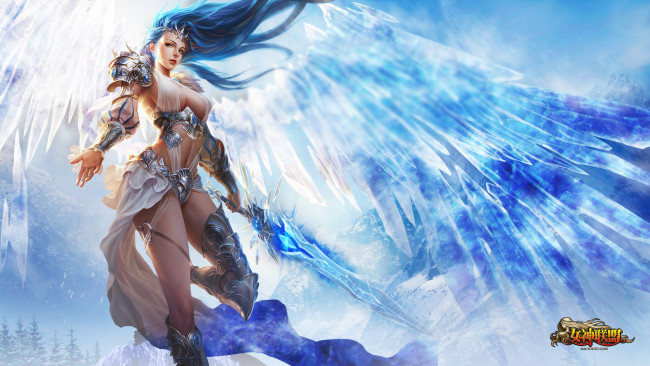 Обои картинки фото goddess, alliance, видео, игры, ангел, меч