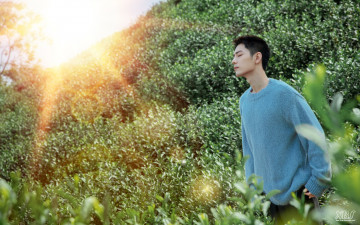 Картинка мужчины xiao+zhan актер свитер поле