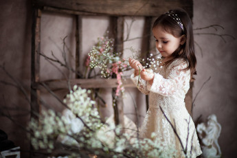 Картинка разное дети девочка цветы