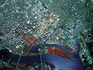 Картинка satellite view washington космос земля