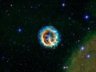 Картинка остаток сверхновой e0102 72 космос галактики туманности