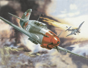 Картинка авиация 3д рисованые graphic рисунок война сбитый юнкерс сражение