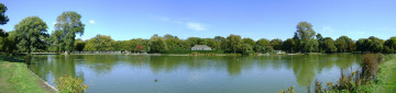 Картинка victoria lake in hagley park new zealand природа реки озера озеро парк новая зеландия