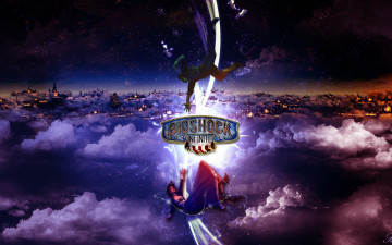 Картинка bioshock infinite видео игры облака город