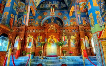 Картинка интерьер убранство роспись храма церковь